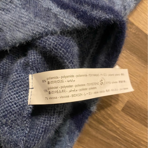 NEW Zara Blue Fuzzy Eyelash Blue Paisley Sweater Vest/Skirt Set - Picture 10 of 10